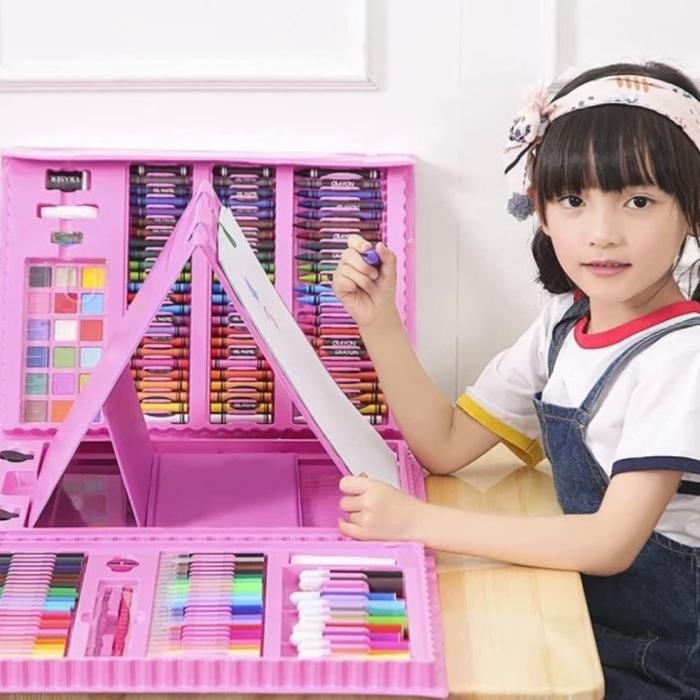 

Alat Mewarnai Set Alat Gambar Krayon Crayon 208 Pcs Painting Set