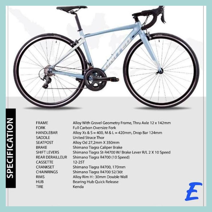 | TPB | SEPEDA BALAP UNITED VITESSA 2.0 ROADBIKE 700C ROAD BIKE TIAGRA
