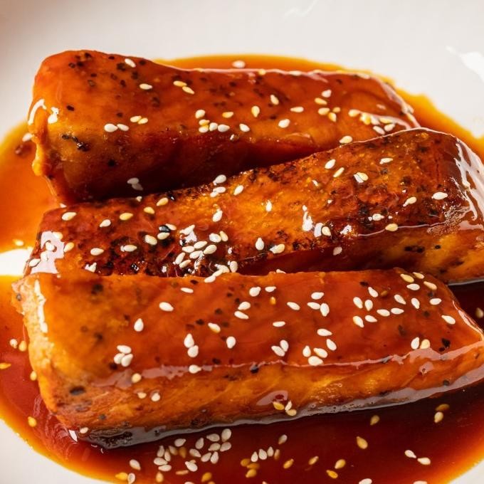 

(Good) Low Cal Salmon Teriyaki Don. Healthy Diet Catering