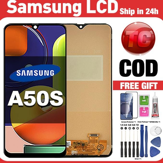 Original Lcd Samsung A50S fullset ori asli Layar hp touchscreen Sentuh Versi Tinggi COD SAMD