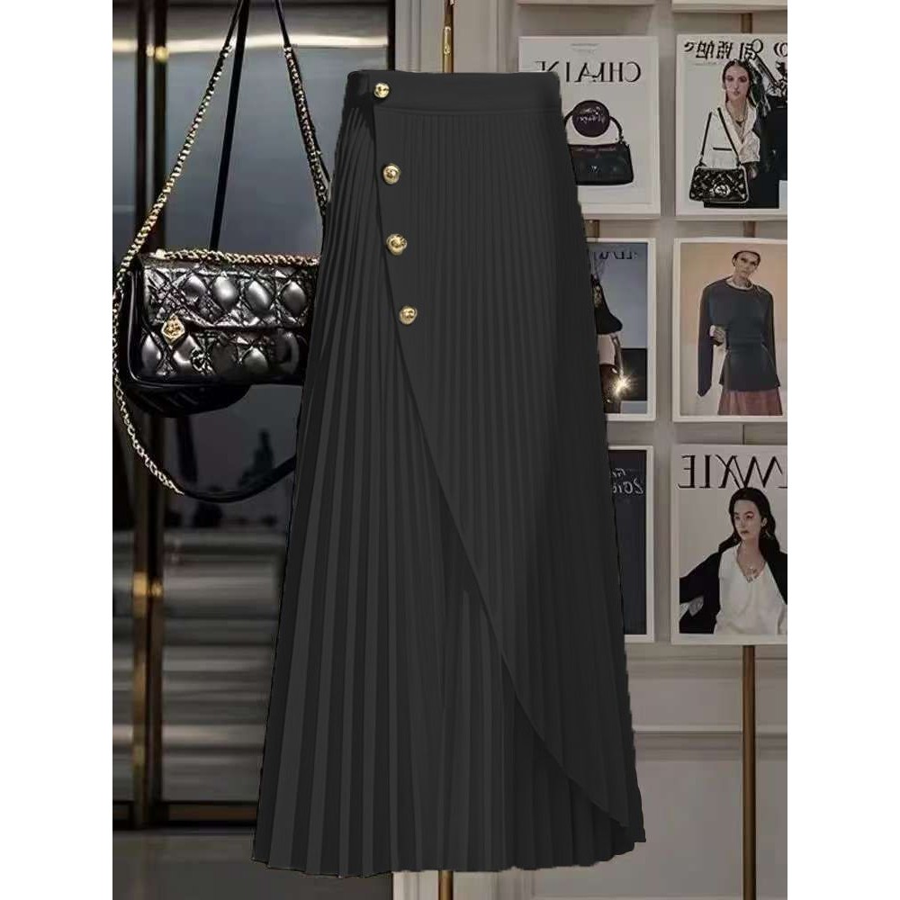 Rok Pensil Ukuran Plus Rok Panjang Sedang Rok Lipit Rok Wanita Rok Lipit