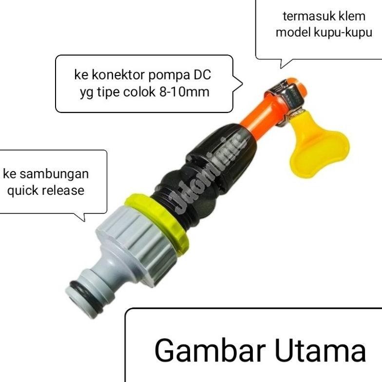konektor pompa DC 12V - polos colok quick release connector sambungan penyambung nyambung alat cuci 