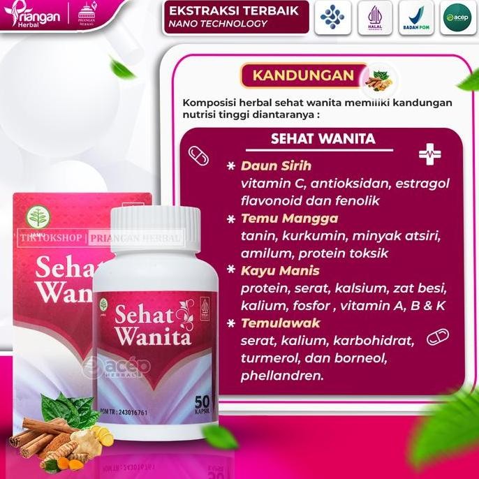 

Obat Keputihan Jamu Sehat Wanita Herbal Alami Isi 100 & 50 Kapsul