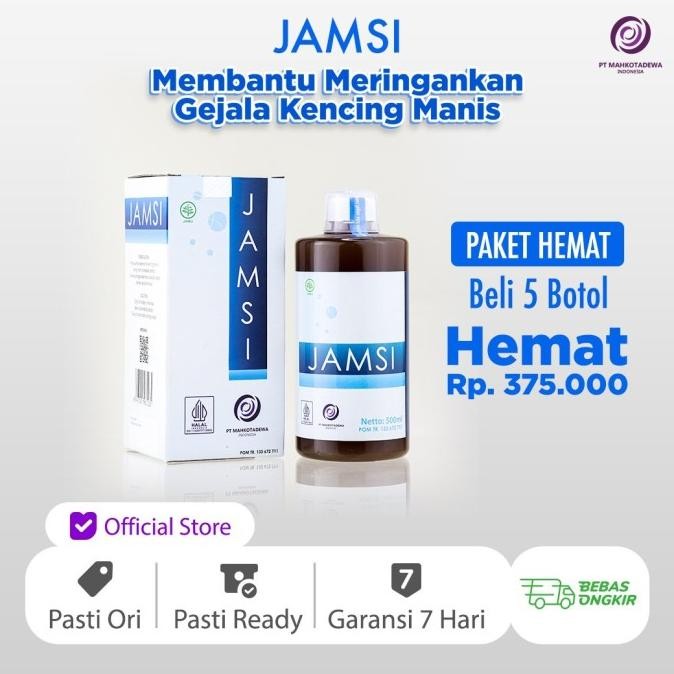 

Mahkotadewa Paket 5 Jamsi 500Ml Herbal Diabetes Jamu Gula Darah Obat Kencing Manis Suplemen Pankreas