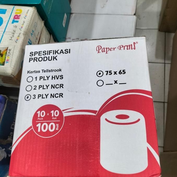 

NEW Paper Pryns Kertas Kasir/Struk/Roll 75 x 65 3 ply - Dus.