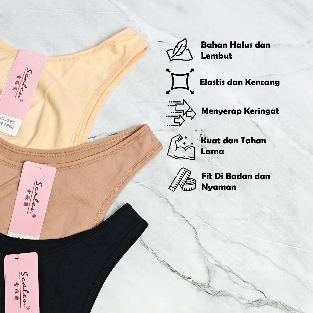 Miniset Anak Perempuan Scalen 2698 Knit Premium Tanpa Busa Original