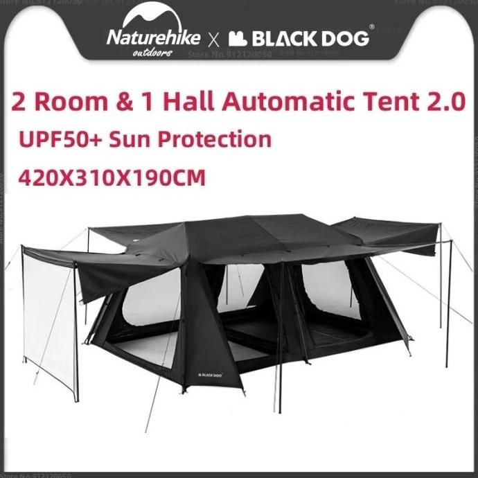 BLACKDOG Tunnel 13 Auto 2.0 Tenda Camping Hitam