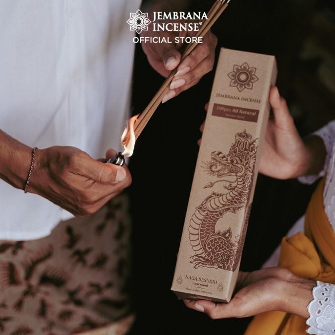 Jembrana Incense - Dupa Bakar Stik Aroma Alami Tanpa Parfum - 100 Batang, Aroma Asli Pilihan Gaharu 