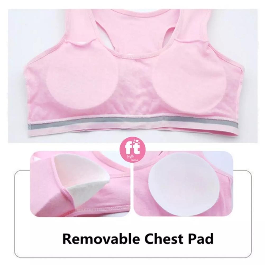 3-Pcs Miniset Miniset Silang Busa Lepas Anak Sd Dan Smp, Miniset Remaja, Mini Bra