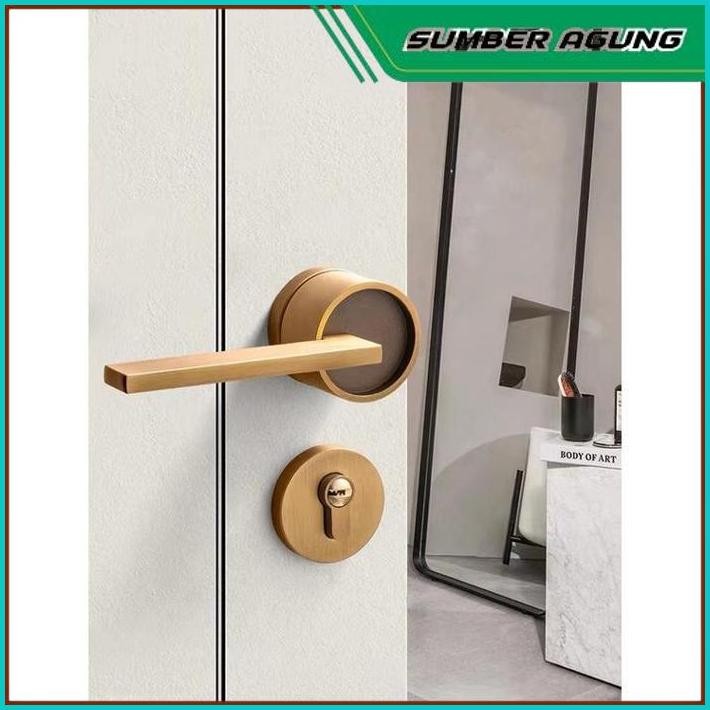 Baru Gagang Pintu Rumah Minimalis Stainless Steel Gold Alumunium/ Pegangan Pintu Kamar Mandi Satu Se
