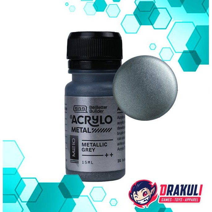 

Promo Acrylo Metal Paint for Model Kit - Metallic Grey M210 COD