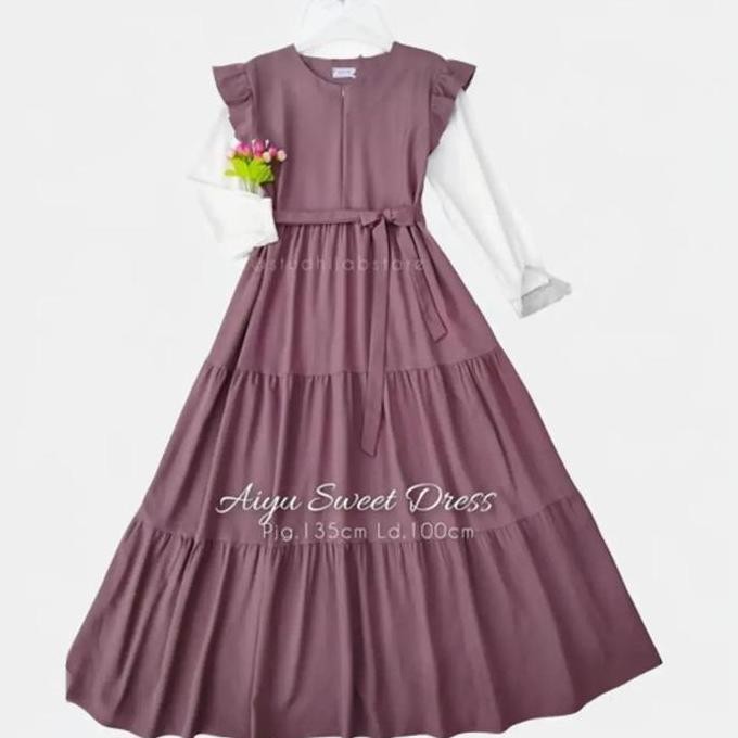 Gamis Anak Remaja Tanggung Usia 9-10-11-12-13-14-15-16-17-18 tahun Strada Premium Baju Dress Katun P