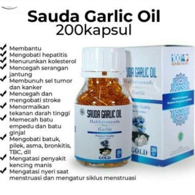 

Sauda Garlic Oil 200 kapsul Habbatussauda plus Garlic NUG