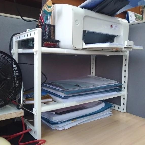 

Meja Printer Rak Besi Buku Laci Kantor Minimalis Tempat Box File Kokoh GLM