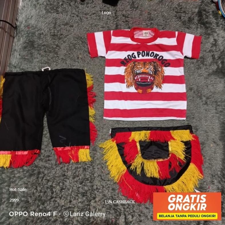 Setelan Reog Anak/Kaos,Celana,Embyong/Kaos Jaranan/Kaos Barongan Original