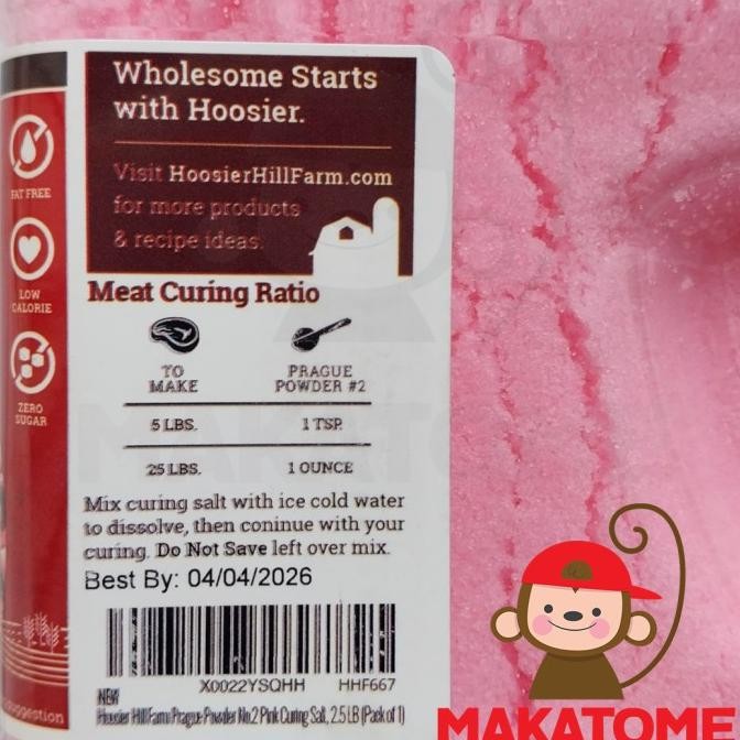 

Hoosier Hill Farm Prague Powder No.1 Pink Curing Salt 25 gr 100 gr sodium nitrite chloride meat garam daging preserving sausages sosis nitrit murah