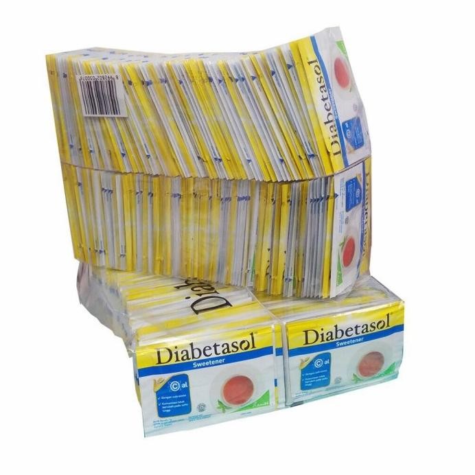 

Sweetener Diabetasol Sachet 200 Gula original (nol kalori) 1 pack murah