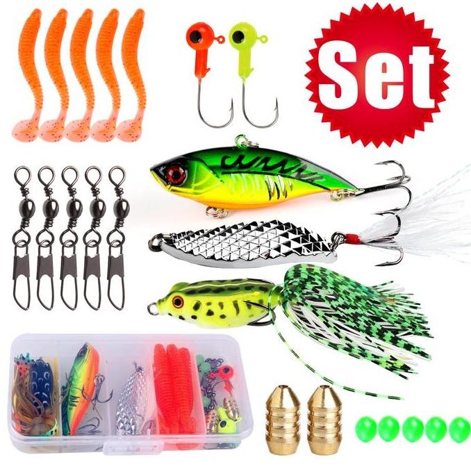 Grosir Sougayilang [Cod] Set Umpan Pancing Set Lengkap Perlengkapan Memancing Aksesoris Memancing Te
