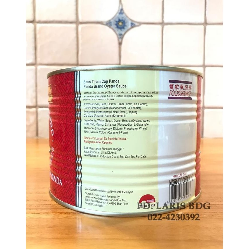 

SAUS TIRAM CAP PANDA / LEE KUM KEE 2.2KG (OYSTER SAUCE PANDA BRAND) murah