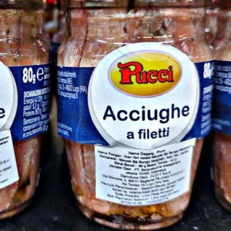 

pucci acciughe anchovies fillet in oil/anchovy in sunflower oil 75 gr murah