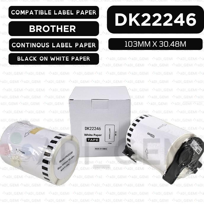 

Compatible Label Paper Brother Dk-22246 - 103Mm X 30.48M Co