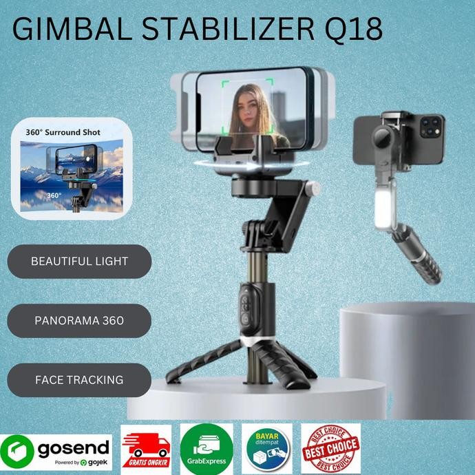 Q18 Gimbal Stabilizer Handphone Gimbal Hp Stabilizer Hp Bluetooth