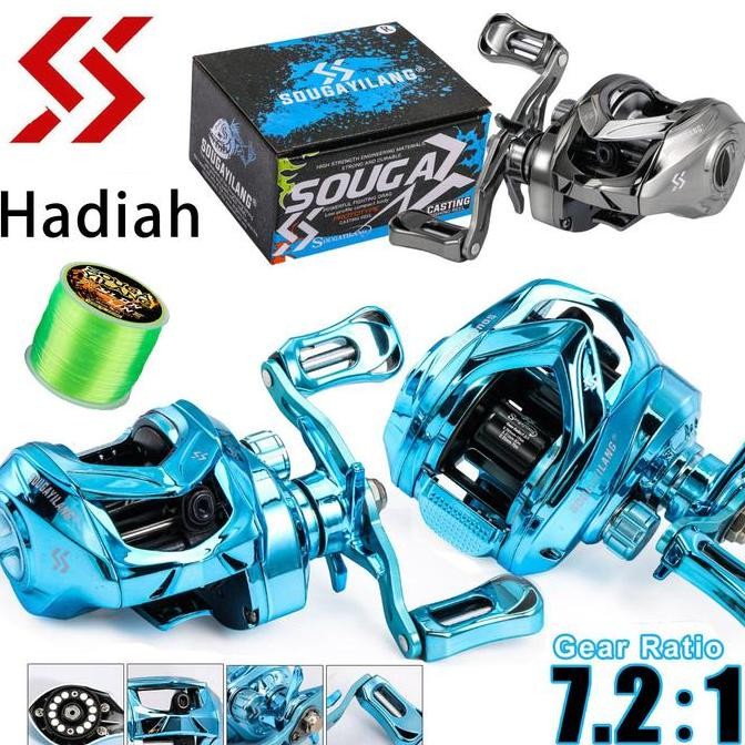 Murah Sougayilang Joran Pancing Baitcasting Fishing Reels Ultra Light One-Way Controlfishing Reel 7.