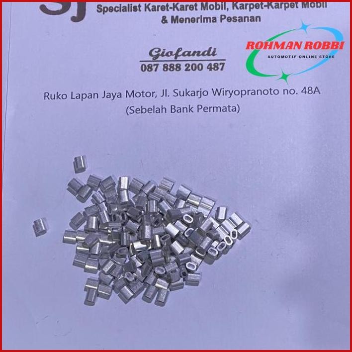 YOK DI ORDER CRIMP FERRULE ALUMUNIUM 2MM / KLEM FERRULE KAWAT SLING 2MM