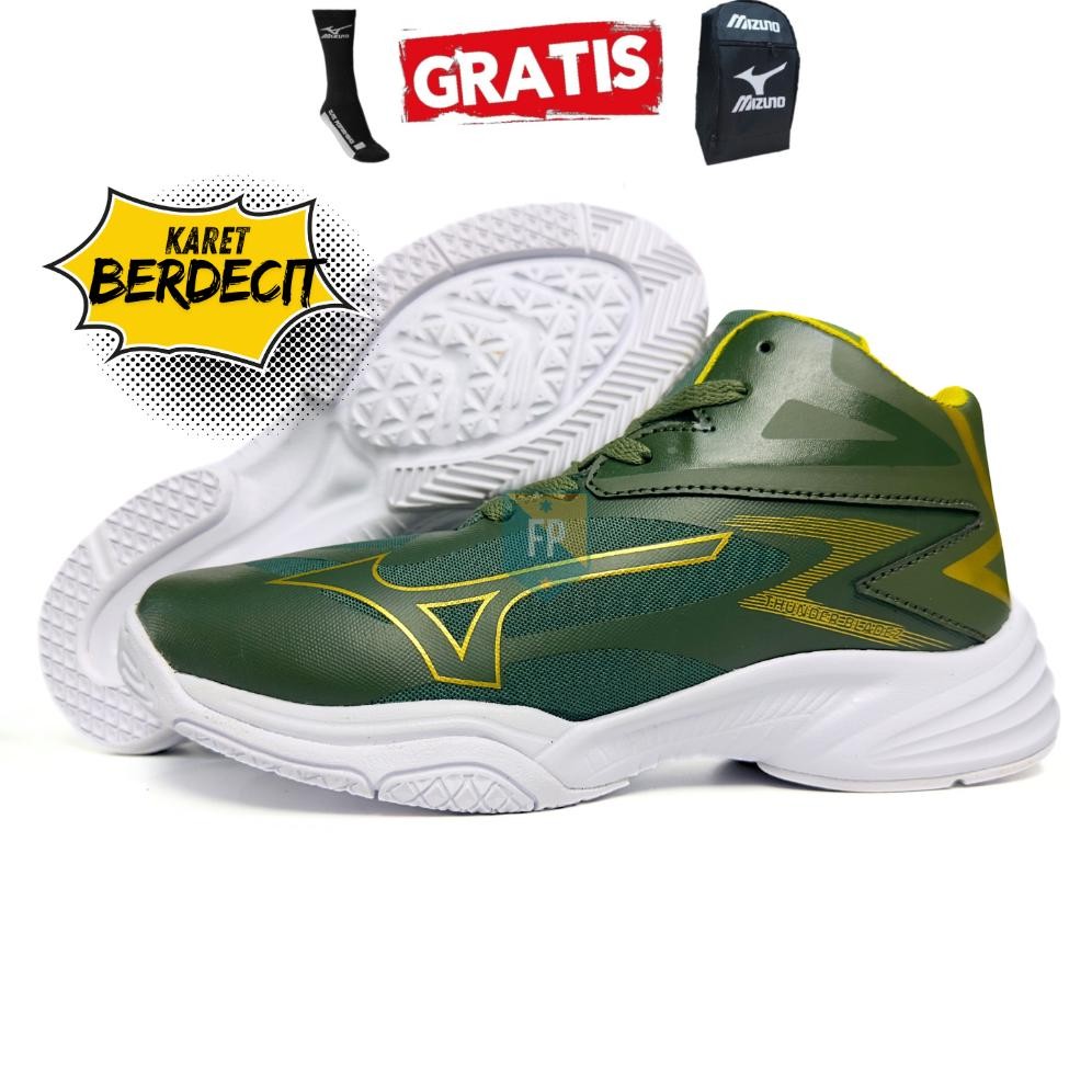Um57 Sepatu voli Mizuno Thunder blade Z Volly Ball sol karet anti slip Sepatu Volly Mizuno TB Z Sale
