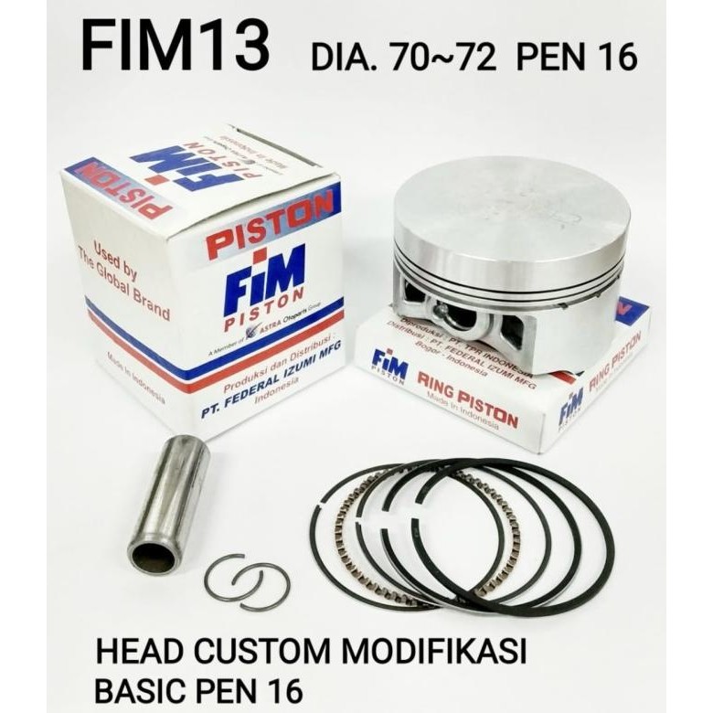 Piston FIM Mentah Modifikasi Scorpio Satria FU Pin16 Fim13