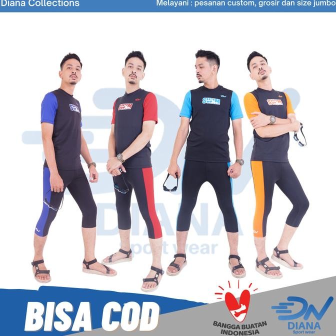 Setelan baju renang pria | Baju renang muslim pria | Atasan renang