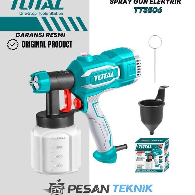 Mesin Cat Spray Gun Elektrik Portable Spray Gun Listrik Total Tt3506 New Stok