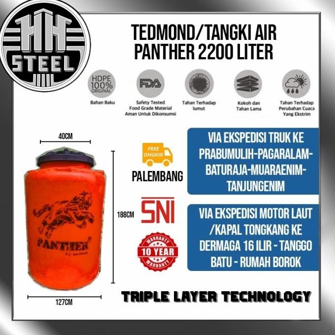 /////] Tangki Air Tandon Toren Tedmon Tedmond merk Panther 2200 Liter
