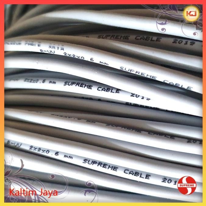 {{{{{{] Kabel Telepon/Telpon 2x2x0.6 Supreme isi 4 Per Meter/Meteran