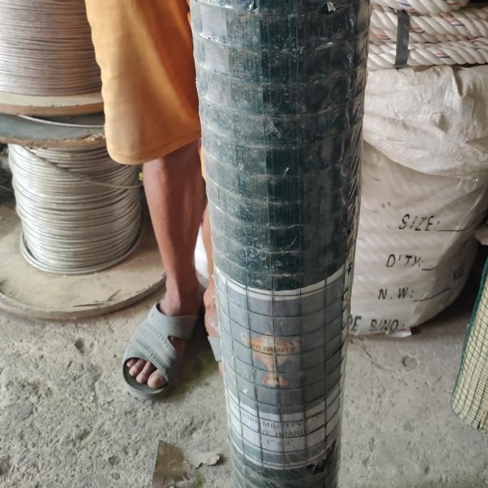 ```````] KAWAT LOKET PVC/RAM PVC/KAWAT AYAKAN PVC /KAWAT HIJAU 1" INCHI METERAN