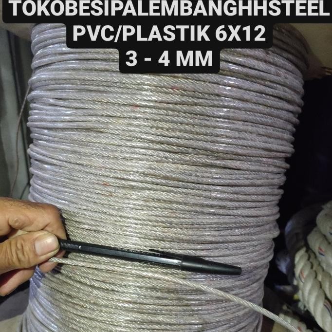 $$$$] kawat seling galvanis 4mm lapis pvc/kawat sling galvanis 4mm lapis pvc