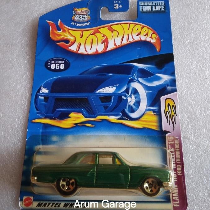Hot Wheels Ford Thunderbolt. US Card Flamin' Hot Wheels Tahun 2002. Highway 35th Anniversary.