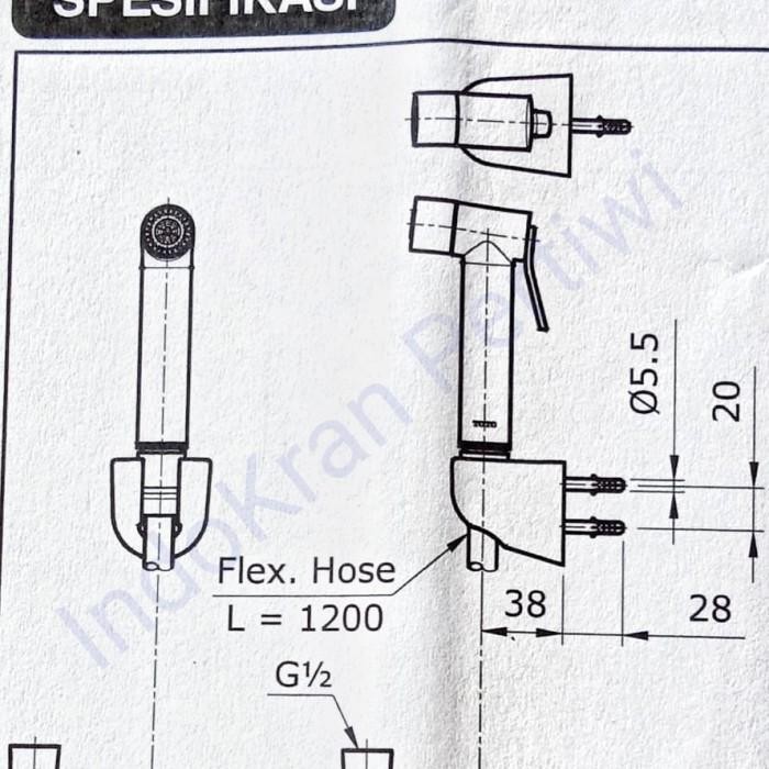 Shower Closet Toto Thx20Mmd (Chrome)/Jet Shower Toilet Toto Thx20Mmd Original Dan Terpercaya