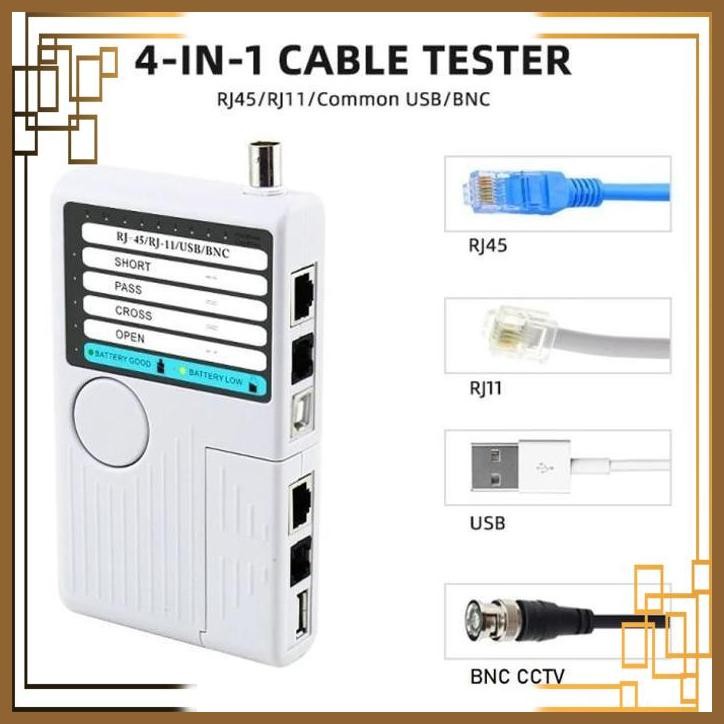 [TPK] Kabel LAN TESTER 4 in 1 Noyafa NF-3468 RJ45 RJ11 USB BNC Coaxial Kabel CCTV Remote Network Cab