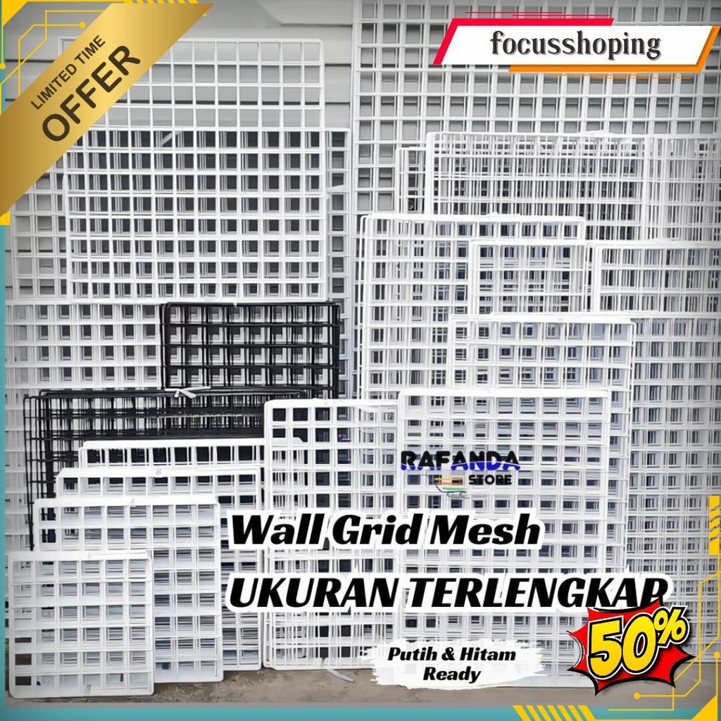 Wall Grid 60X40Cm Ram Besi Bingkai Poto Polaroid Hiasan Dinding Dan Gantungan Aksesoris Cod