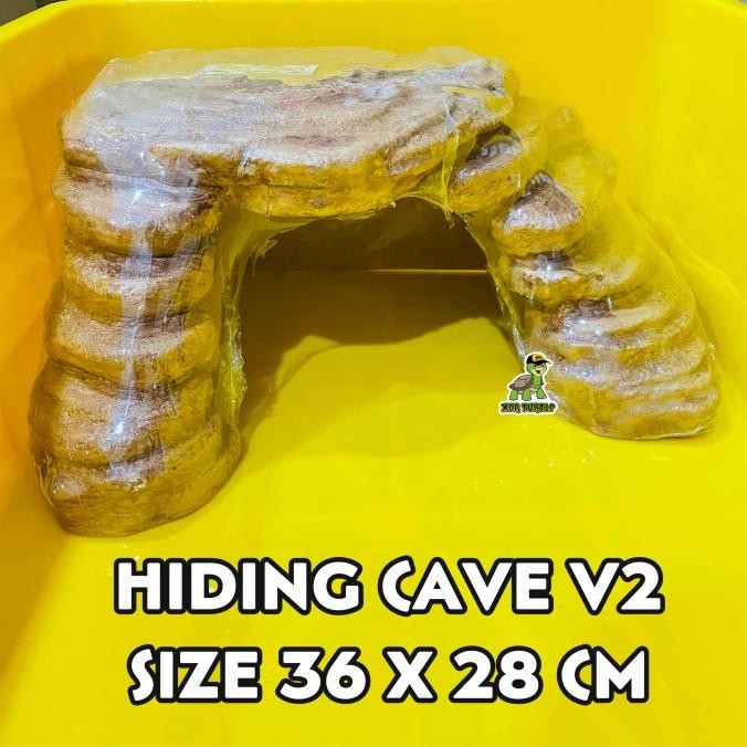 HIDING CAVE V2 RUMAH TORTO BESAR KURA DARAT REPTIL ALDABRA SULCATA RES