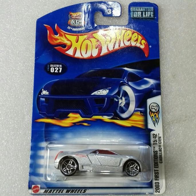 Hot Wheels Cadillac Cien. US Card 2003 First Editions 35th Anniversary