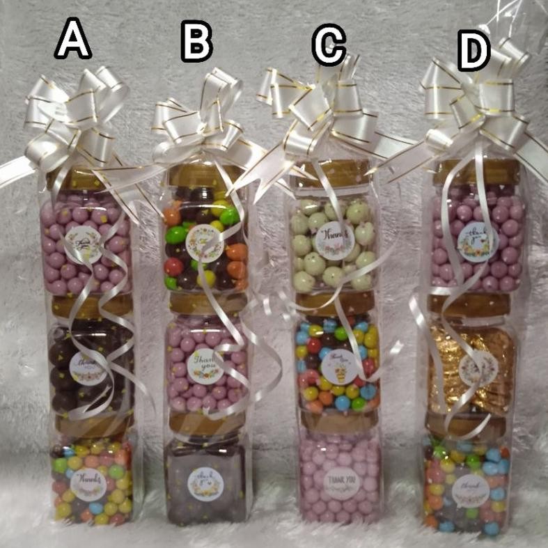 

jk-54 Parcel coklat susun 3 toples / parsel Lagie / hampers coklat lebaran valentine Premium