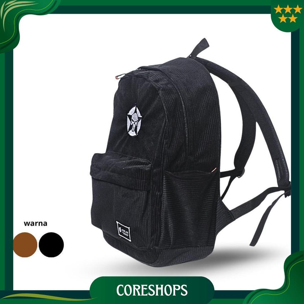 Tas Ransel Corduroy Tas Sekolah & Kuliah Pria-Wanita Login.Inc - Loki Ori