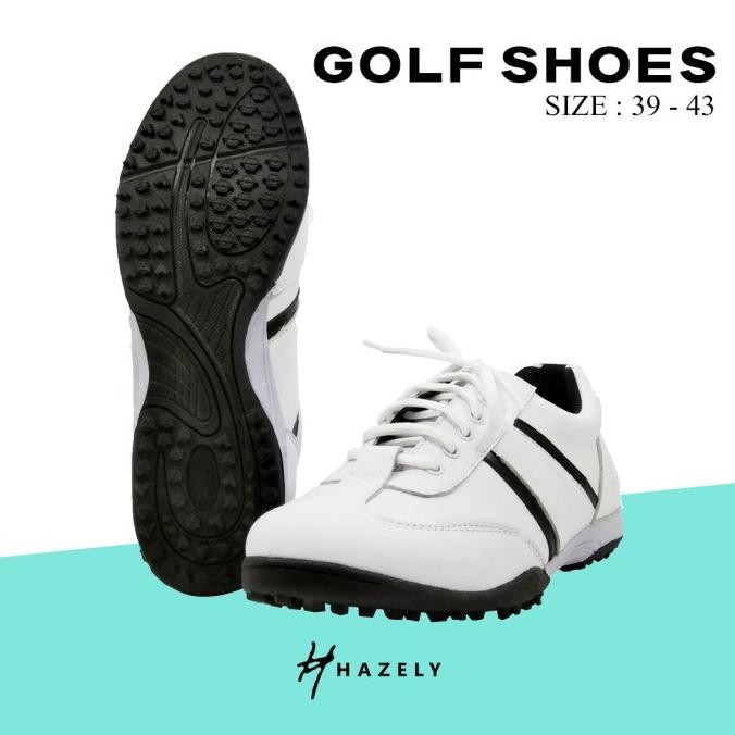 SEPATU GOLF KULIT ASLI / SEPATU GOLF PRIA / SEPATU GOLF KULIT - PUTIH