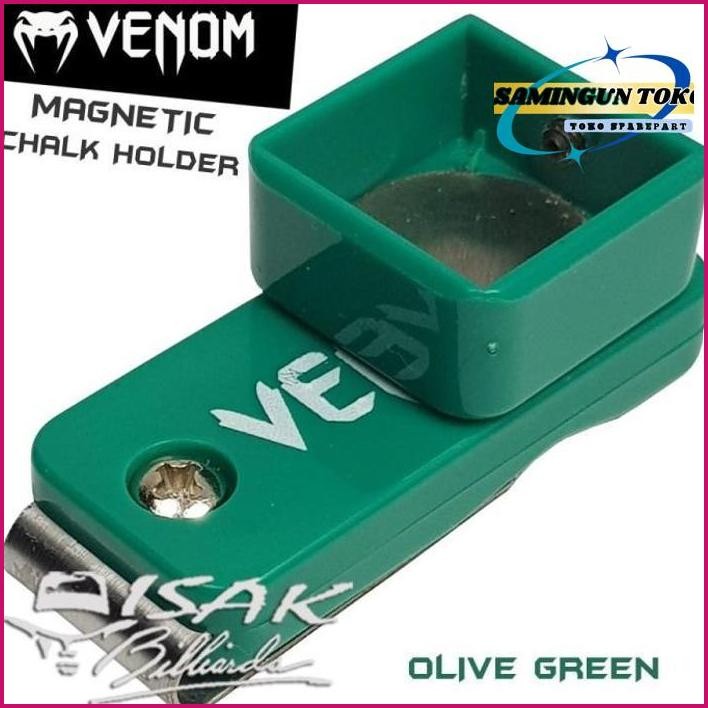 

Yok Di Order Venom Magnetic Chalk Holder - Green - Cover Kapur Billiard Biliar Chak