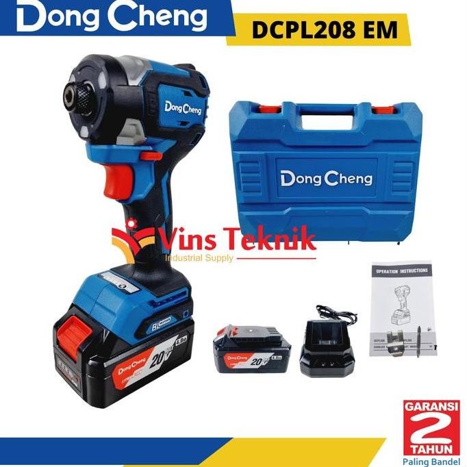 Terlaris Dongcheng Dcpl208 Em Mesin Bor Obeng Cordless Impact Driver 20V Dcpl208Em Ready Stok
