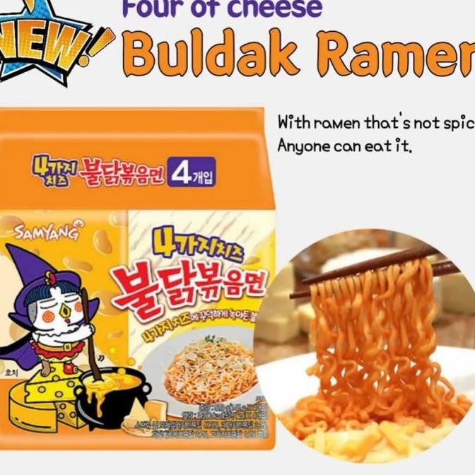 Po Korea Samyang Cheese Ramyeon Ramen Korea 1 Pack Isi 4