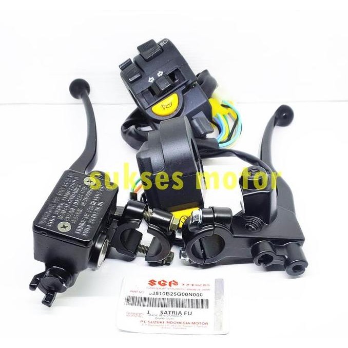 paketan saklar komplit set kiri kanan + master rem assy, rumah minyak rem + handle set kopling dan r