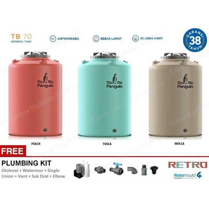Diskon Tangki / Tandon / Toren Air Penguin 650 Liter - Tb 70 (Tb70)